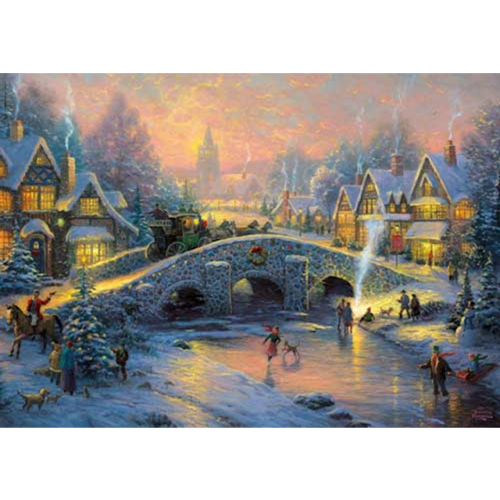 Puzzle Winterliches Dorf, 1000 Teile