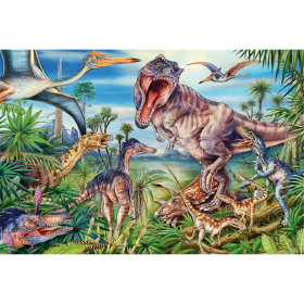 Puzzle Bei den Dinosauriern, 60 Teile