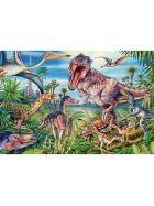 Puzzle Bei den Dinosauriern, 60 Teile