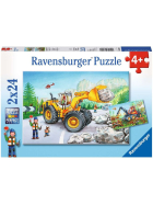 Puzzle Bagger und Waldtraktor, 2 x 24 Teile