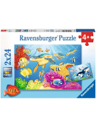 Puzzle Kunterbunte Unterwasserwelt, 2 x 24 Teile