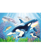 Puzzle Kunterbunte Unterwasserwelt, 2 x 24 Teile