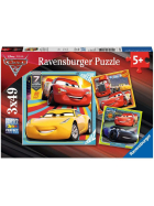 Puzzle Bunte Flitzer, 3 x 49 Teile