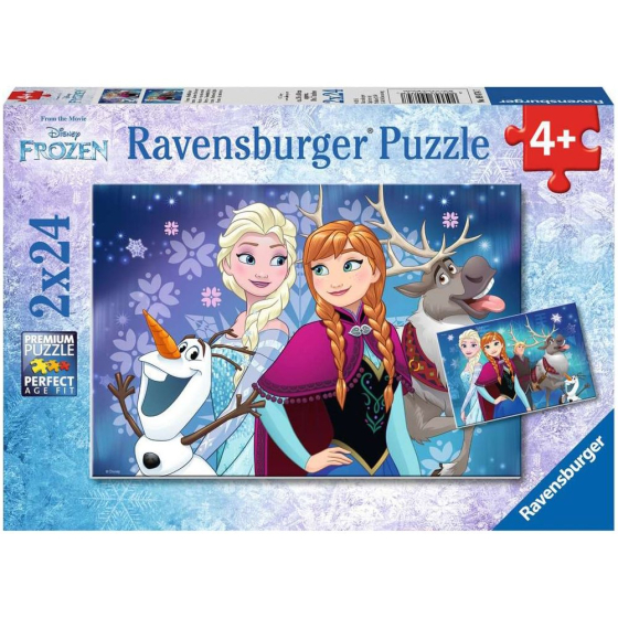 Puzzle Frozen - Nordlichterm, 2 x 24 Teile