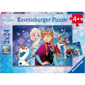 Puzzle Frozen - Nordlichterm, 2 x 24 Teile