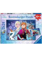 Puzzle Frozen - Nordlichterm, 2 x 24 Teile