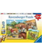 Puzzle Mein Reiterhof, 3 x 49 Teile