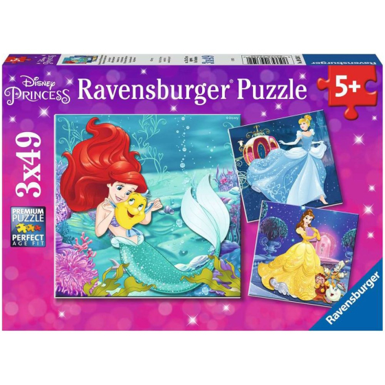 Puzzle Abenteuer der Prinzessinnen, 3 x 49 Teile