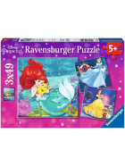 Puzzle Abenteuer der Prinzessinnen, 3 x 49 Teile