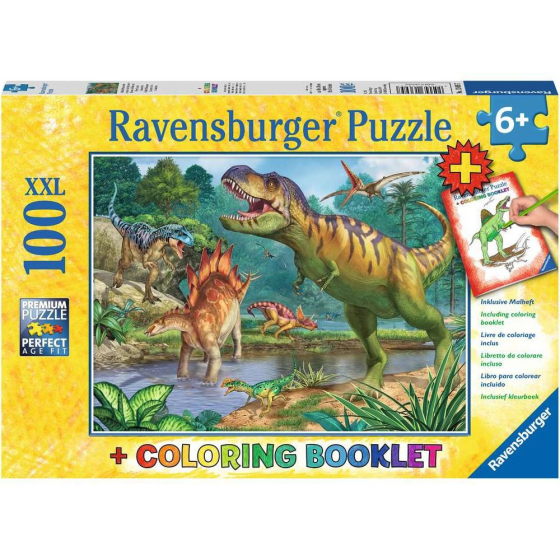 Puzzle Welt der Dinosaurier, 100 Teilen