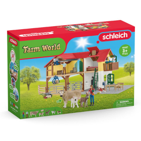 Schleich Bauernhaus mit Stall und Tieren