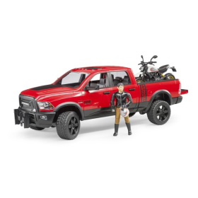 Bruder RAM 2500 Power Wagon mit Ducati Desert Sled &...