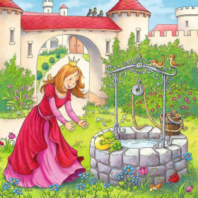 Puzzle Rapunzel, Rotkäppchen & der Froschkönig, 3 x 49 Teile