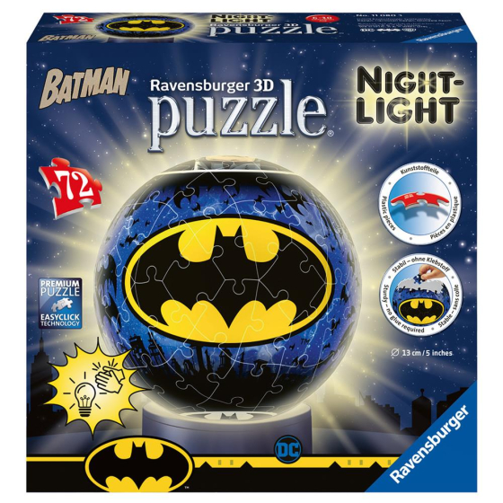 3D Puzzle Puzzleball Batman Nachtlicht, 72 Teile