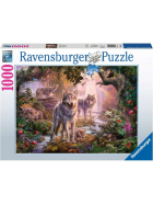 Puzzle Wolfsfamilie im Sommer, 1000 Teile