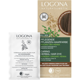 Logona Pflanzenhaarfarbe Pulver - Schokobraun, 100 g