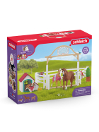 Schleich Hannahs Gastpferd + Hündin Ruby