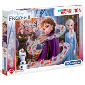 Puzzle Glitter Frozen 2, 104 Teile