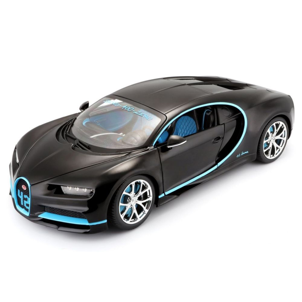 42 1:18, second version, Bugatti Chiron schwarz/blau