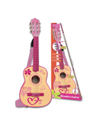 Bontempi Gitarre 6 Saiten aus Holz, pink