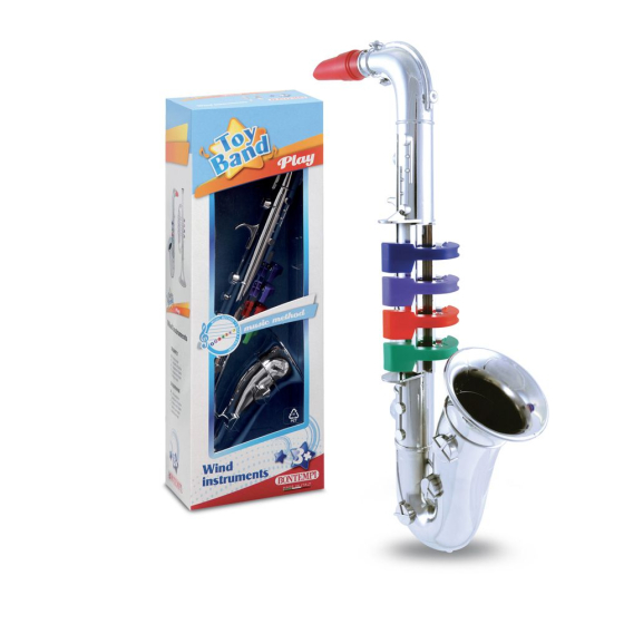 Bontempi Saxophone mit 4 farbigen Tasten, 36 cm