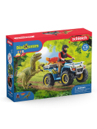 Schleich Flucht auf Quad vor Velociraptor