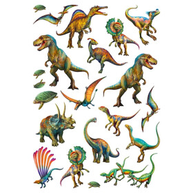 Puzzle Wilde Dinos inkl. Dinosaurier Tattoos, 150 Teile