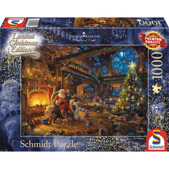 Puzzle Der Weihnachtsmann und seine Wichtel, 1000 Teile