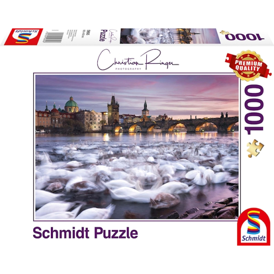 Puzzle Prag Schwäne, 1000 Teile