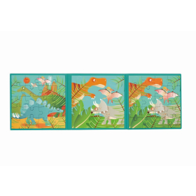 Puzzle Magnetpuzzle Dinosaurier, 2 x 20 Teile