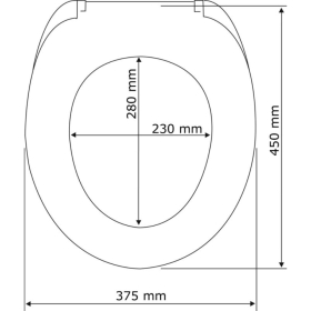 Wenko WC-Sitz Muschel weiss, Duroplast