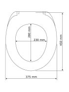 Wenko WC-Sitz Muschel weiss, Duroplast