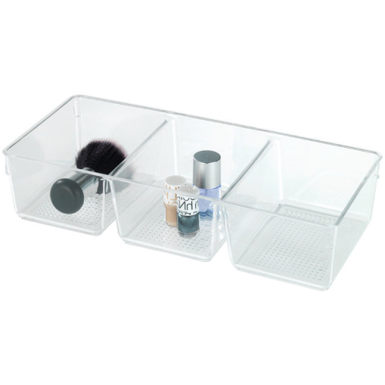 Wenko Kosmetik Organizer Femme, 3 Aufteilungen transparent