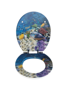 Wenko 3D WC-Sitz Fish MDF, Easy-Close