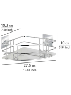 Wenko Turbo-Loc Eckablage Quadro, Edelstahl chrom