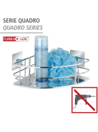 Wenko Turbo-Loc Eckablage Quadro, Edelstahl chrom