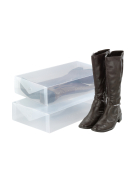 Wenko Aufbewahrungsbox für Stiefel,, 2er Set transparent