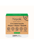 Niyok feste Dusche 3in1, Körper, Haare, Gesicht, Earyl spring, 80 g