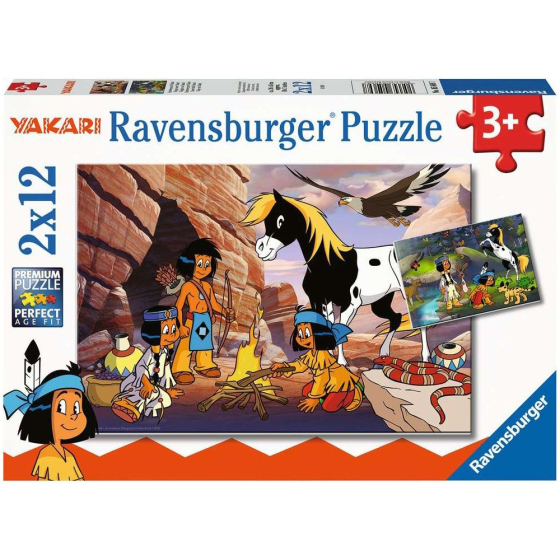 Puzzle Unterwegs mit Yakari, 2 x 12 Teile