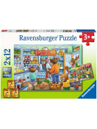 Puzzle Komm, wir gehen einkaufen, 2 x 12 Teile