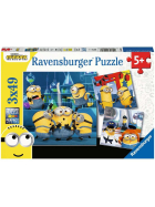 Puzzle Witzige Minions, 3 x 49 Teile