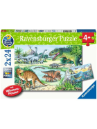 Puzzle Saurier und ihre Lebensräume, 2 x 24 Teile