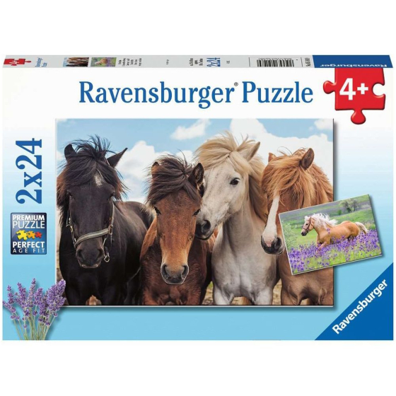 Puzzle Pferdeliebe, 2 x 24 Teile