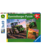 Puzzle John Deere in Aktion, 3 x 49 Teile