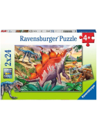 Puzzle Wilde Urzeittiere, 2 x 24 Teile