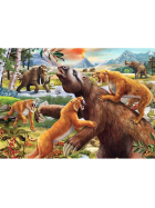 Puzzle Wilde Urzeittiere, 2 x 24 Teile