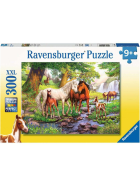 Puzzle Wildpferde am Fluss, 300 Teile