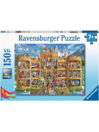 Puzzle Blick in die Ritterburg, 150 Teile