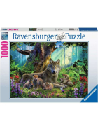 Puzzle Wölfe im Wald, 1000 Teile