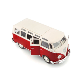 Maisto Volkswagen Bulli T1 Van Samba Rot/Weiss 1/24